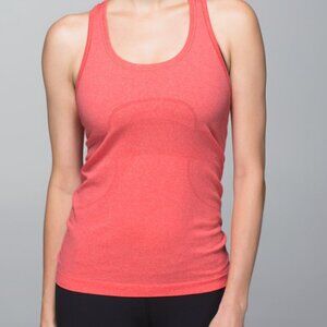 Lululemon Run: Swiftly Tech Racerback-Size 10- Heathered Rad Red